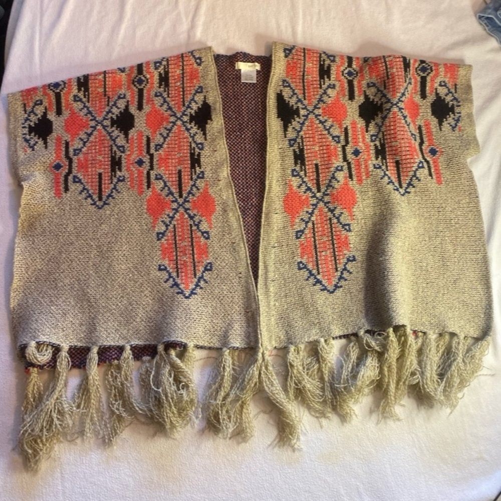 Bay Sky Poncho Cardigan Sweater